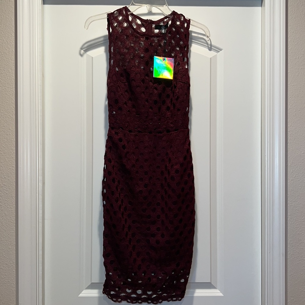 NEW Missguided Burgundy Dress